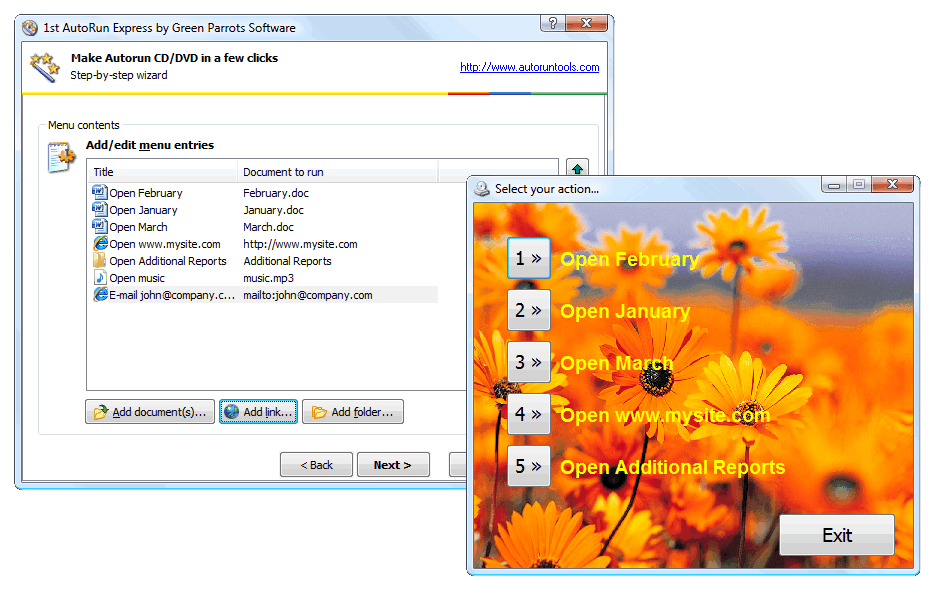 1st AutoRun Express windows